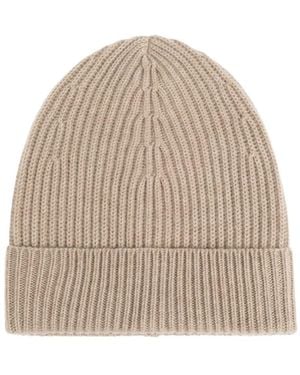 Maison Margiela Four-Stitch Detailed Beanie - Natural