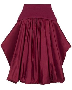 Jonathan Simkhai Corinn Bubble Taffeta Midi Skirt - Red