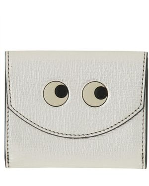Anya Hindmarch Eyes Mini Trifold Zip Wallet - White