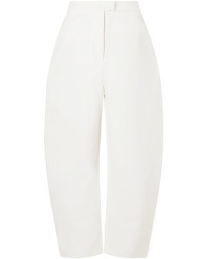 Rohe Cotton Wide-Leg Casual Trousers - White