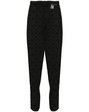 Marine Serre All-Over Moon Printed Tights - Black