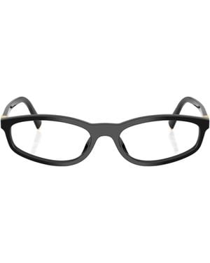 Miu Miu Eyewear Oval Frame Glasses - White