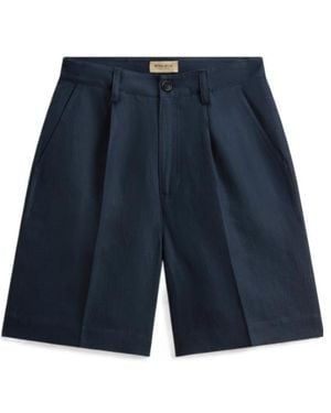 Woolrich Pleated Bermuda Shorts - Blue
