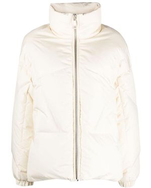 Khrisjoy Zipper Long-Sleeved Down Jacket - Natural