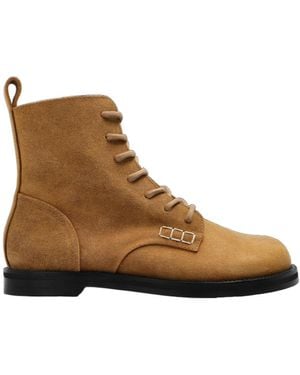 JW Anderson Lace-Up Ankle Boots - Brown