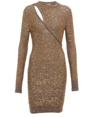 Stella McCartney Sequined Minidress - Brown