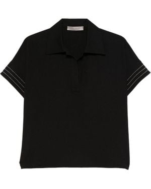 D.exterior Short-Sleeved Top - Black