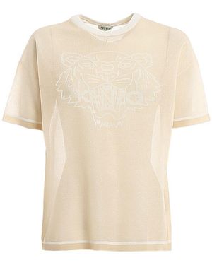 KENZO Tiger Intarsia T-Shirt - Natural