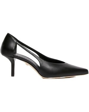 Max Mara Pointed Logo Heels - Black