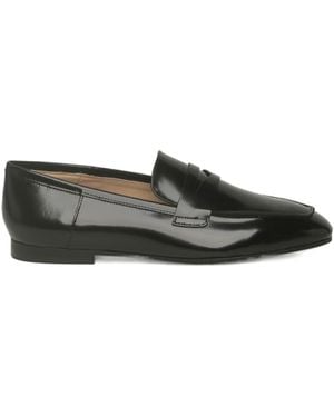 Fabio Rusconi Logo Round-Head Loafers - Black