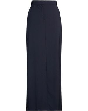Max Mara Solidcolor Wool Aline Skirt - Blue