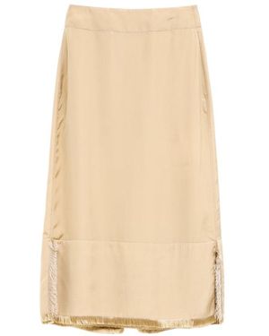 Bottega Veneta Slit Midi Skirt - Natural
