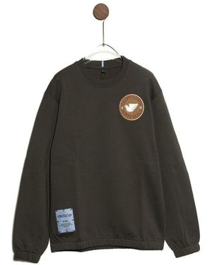 McQ Logo Round Neck Hoodie - Black