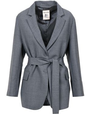 Semicouture Long-Sleeved Casual Jacket - Grey