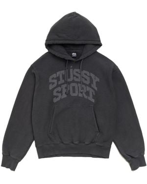 Stussy Block Sport Hoodie Garment Dyed - Grey