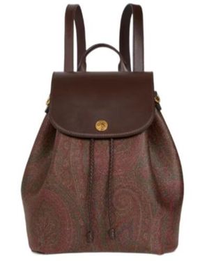 Etro Structured Backpack - Brown