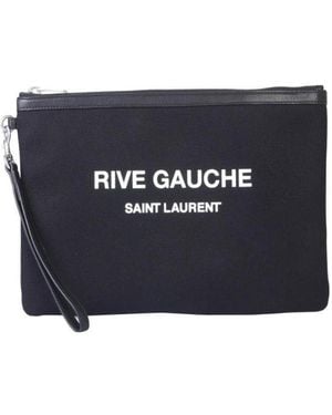 Saint Laurent Rive Gauche Zipped Pouch - Blue