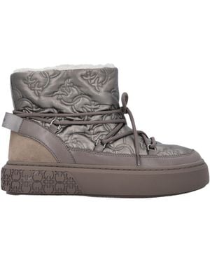 Pinko Quilted Floral-Pattern Boots - Grey
