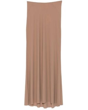 Amazuìn Pleated Midi Skirt - Brown