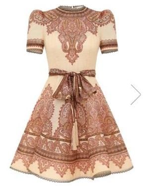 Zimmermann Ascent Picnic Mini Dress - Brown