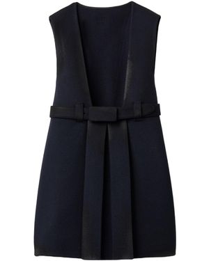 Miu Miu Waxed Double Wool Dress - Blue
