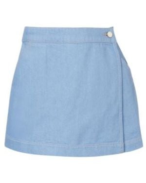 Veronica Beard Phineas Denim Skort - Blue