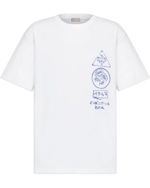 Dior And Hylton Nel T-Shirt, Relaxed Fit in White for Men | Lyst