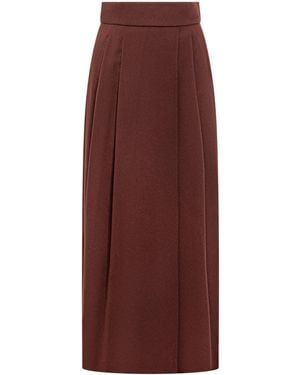 Max Mara Zattera Pleated Maxi Skirt - Purple