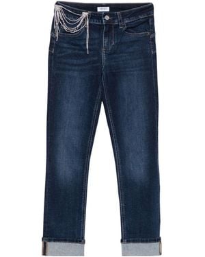 Liu Jo Logo Denim Pants - Blue