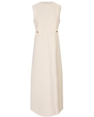 P.A.R.O.S.H. Button Pocket Maxi Dress - White