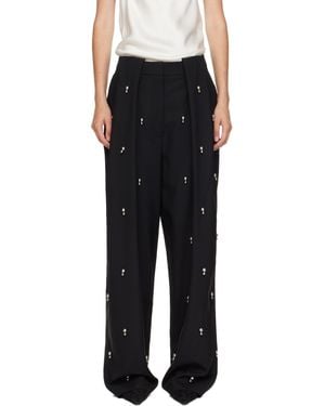 Stella McCartney Sphere Embroidered Balloon Trousers - Black