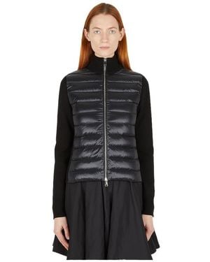 Moncler Stitched Quilted Down Jacket - Black