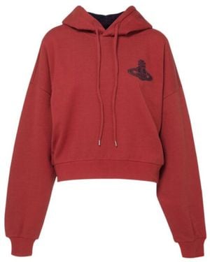 Vivienne Westwood Cropped Box Hoodie - Red