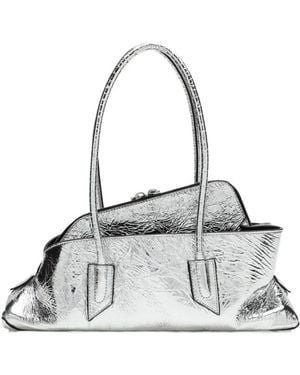 The Attico The La Passeggiata Small Top Handle Bag - Metallic