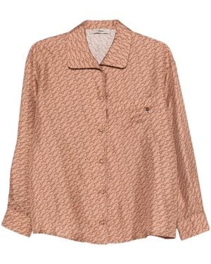 Herno Patterned Collared Shirt - Pink