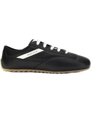 McQueen Lace-Up Low-Top Trainers - Black