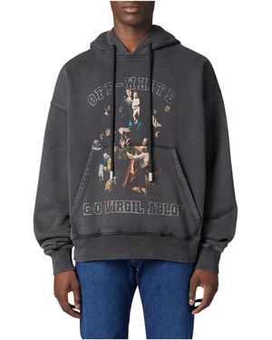 Off-White c/o Virgil Abloh Mary Skate Drawstring Hoodie - Blue
