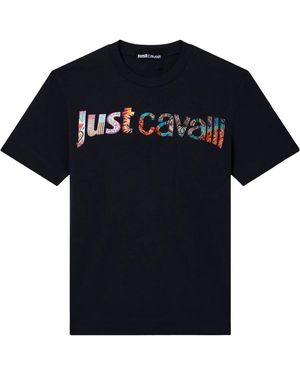 Just Cavalli Logo Print T-Shirt - Black