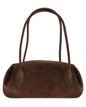 Yuzefi Double Handle Shoulder Bag - Brown