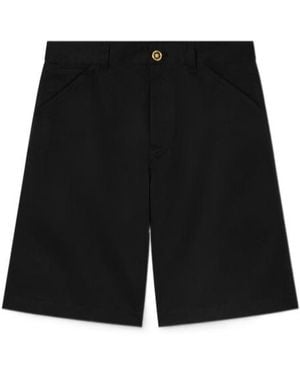 Versace Logo-Patch Knee-Length Shorts - Black