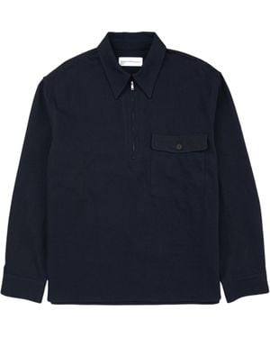 Studio Nicholson Half-Zip Shirt - Blue