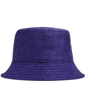 Bottega Veneta Jacquard Intreccio Pattern Hat - Blue