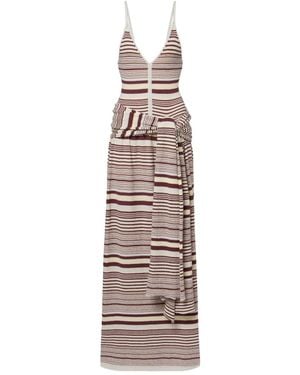 AYA MUSE Aella Knitted Striped Cotton-Blend Maxi Dress - Multicolour
