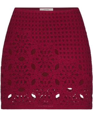 FRAME Hollow-Out Skirt - Red