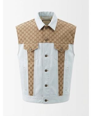 Gucci Washed Denim Vest - White