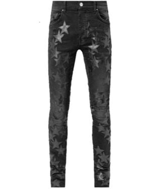 Amiri Ripped-Detail Skinny Jeans - Black
