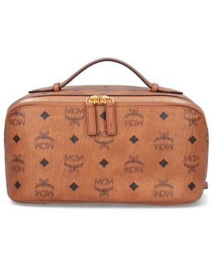 MCM Visetos Ottomar Toiletry Bag - Brown