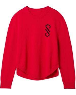 Proenza Schouler Intarsia Wool Jumper - Red
