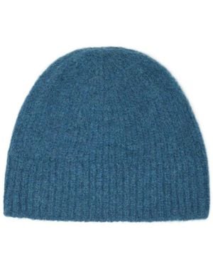 Dries Van Noten Ribbed Knit Beanie Hat - Blue