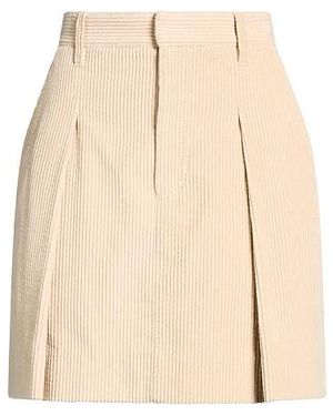 Brunello Cucinelli Corduroy Aline Skirt - Natural